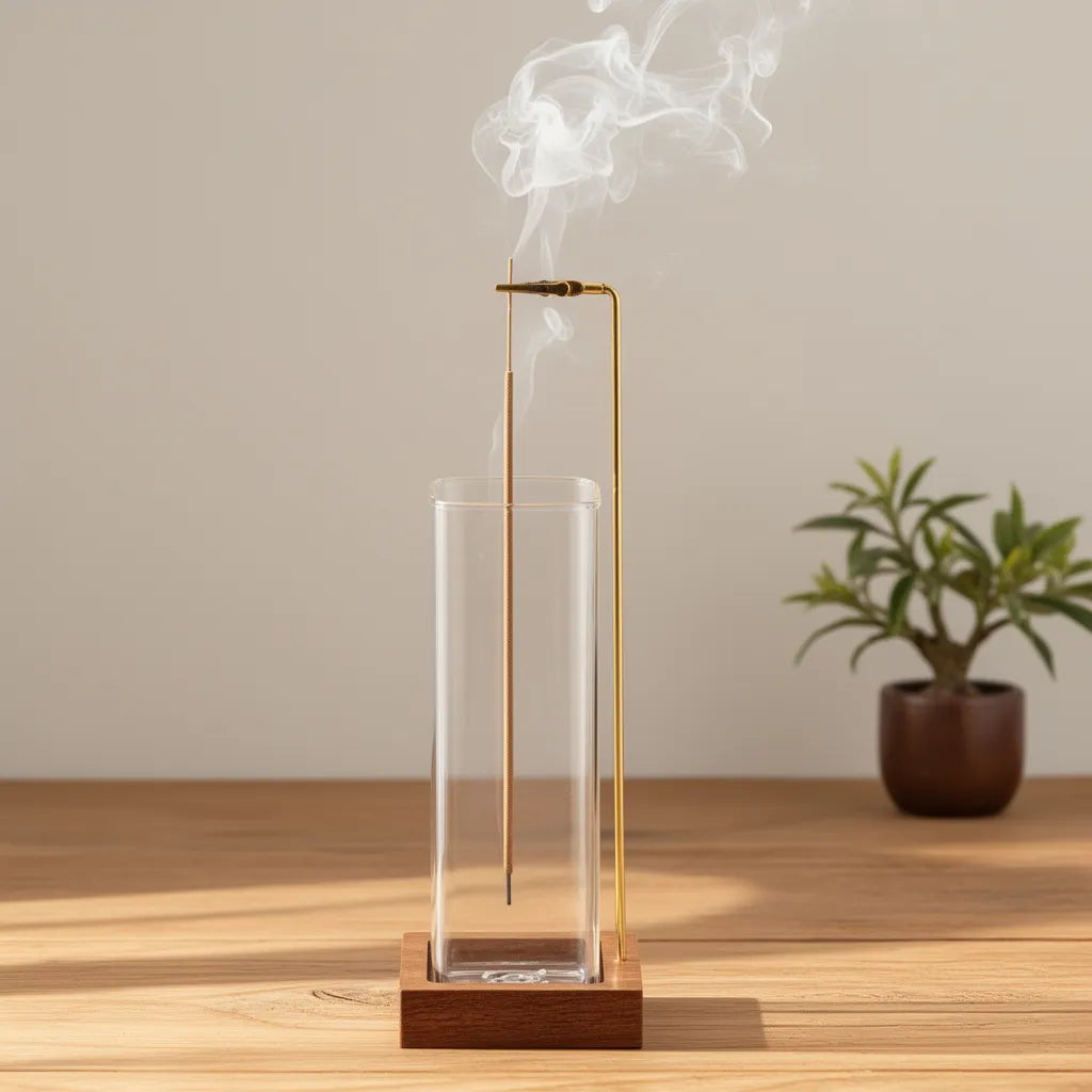 Inverted Glass Incense Burner