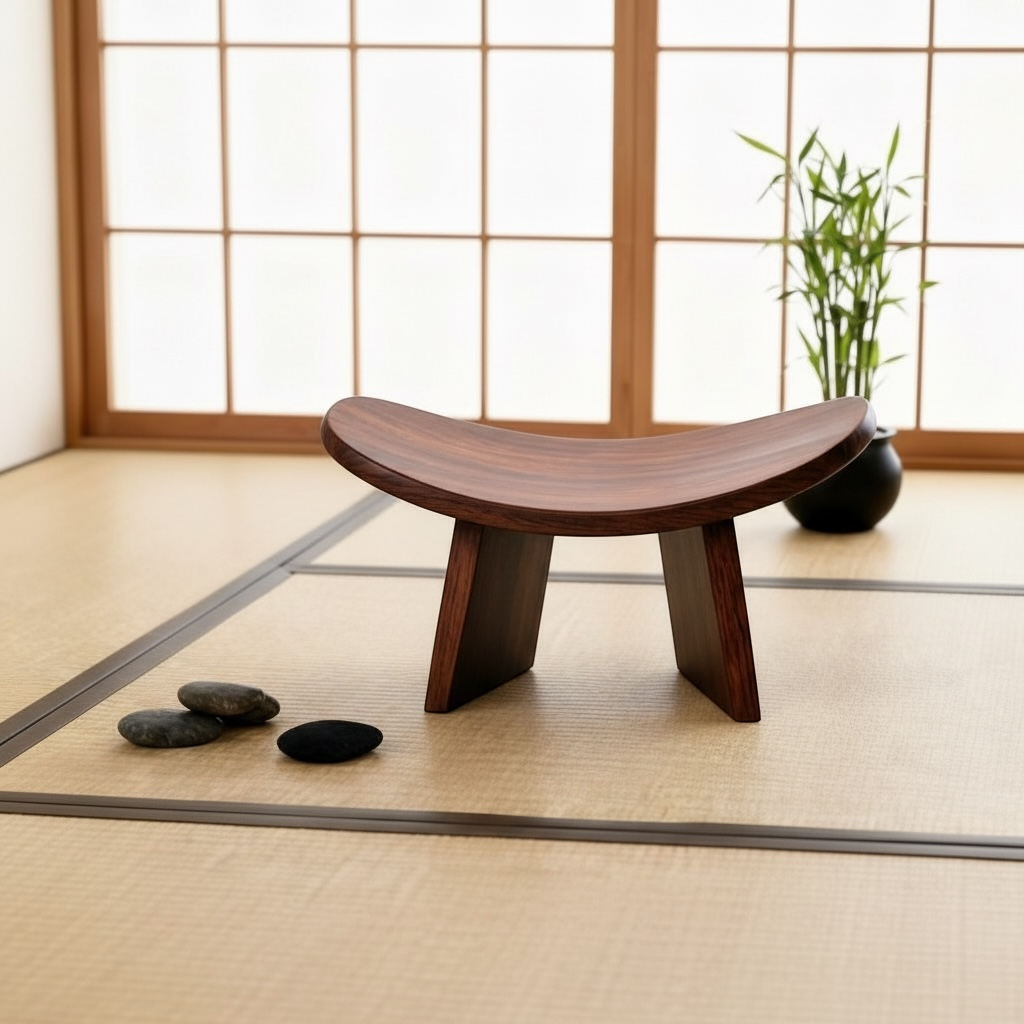 walnut squat meditation stool